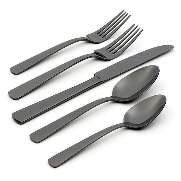 Oneida Aptitude 20pc. Black Flatware Set