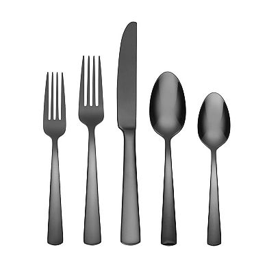 Oneida Aptitude 20-pc. Black Flatware Set