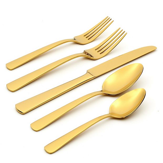 Gold flatware store set