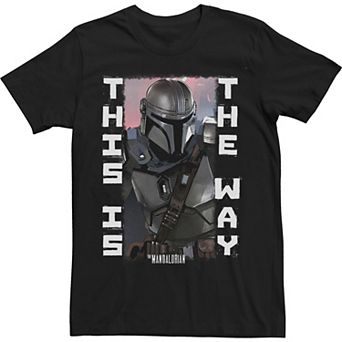Men's Star Wars Mando Blaster Battle Poster Tee