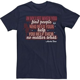 Men's Star Wars Help Others Ahsoka Silhouette Tee