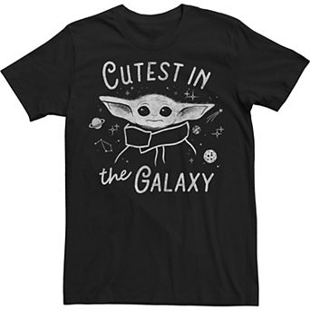 Men's Star Wars The Child aka Baby Yoda Cutest In The Galaxy Outline Tee