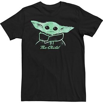 Men's Star Wars Painted The Child aka Baby Yoda Poster Tee