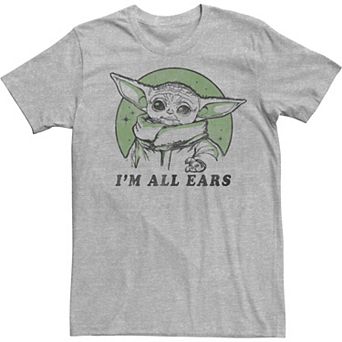 Men's Star Wars All Ears The Child aka Baby Yoda Portrait Tee