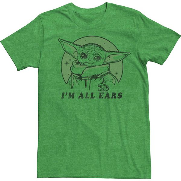 Men's Star Wars All Ears The Child aka Baby Yoda Portrait Tee