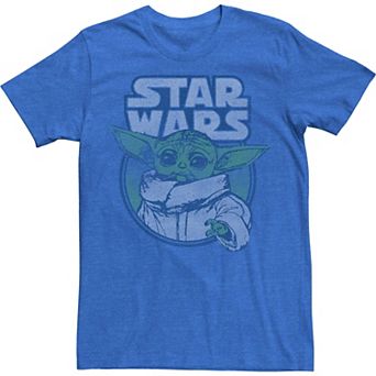 Men's Star Wars The Mandalorian The Child aka Baby Yoda Faded Circle Portrait Tee