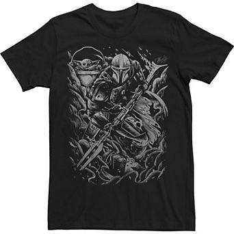 Men's Star Wars Mandalorian Brawl Poster Tee