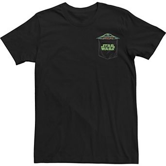 Men's Star Wars The Child aka Baby Yoda Pocket Peek Logo Tee