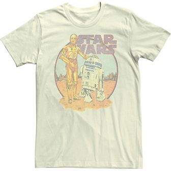 Men's Star Wars R2-D2 & C-3PO Distressed Portrait Tee