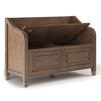 Simpli Home Connaught Hinged Modern Storage Bench