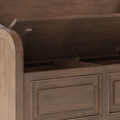 Simpli Home Connaught Hinged Modern Storage Bench