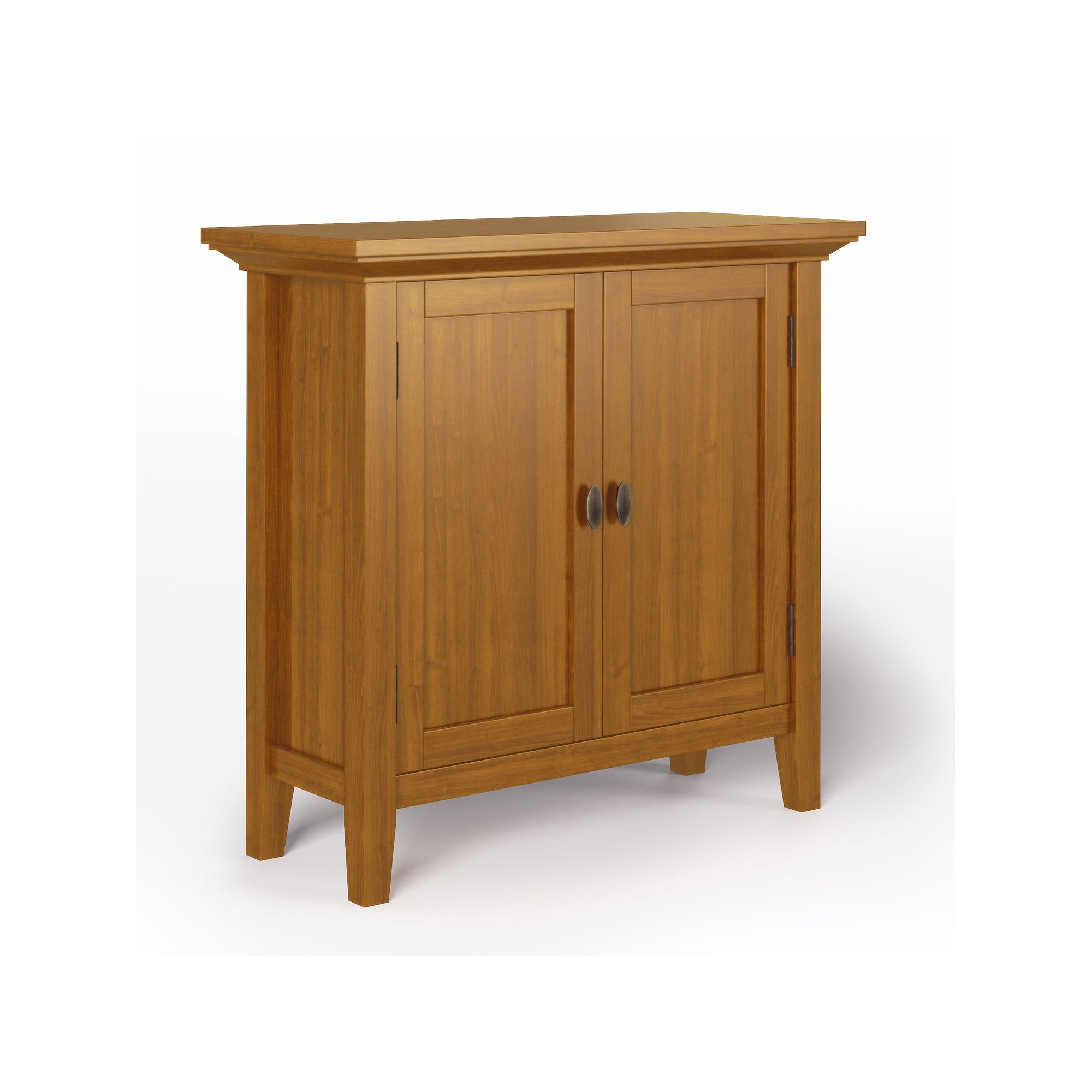 Simpli Home Redmond Storage Cabinet, Light Golden Brown
