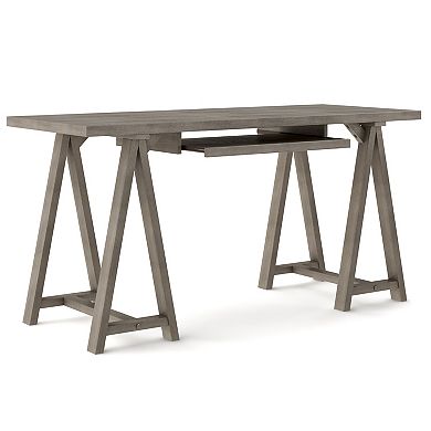 Simpli Home Rustic Sawhorse Desk