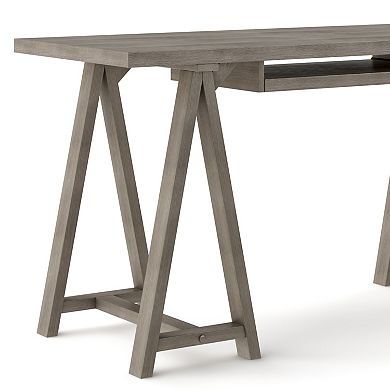 Simpli Home Rustic Sawhorse Desk