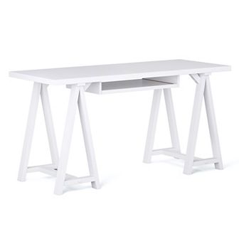 Simpli Home Rustic Sawhorse Desk
