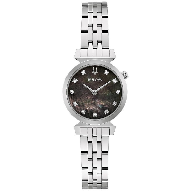 Womens Bulova Regatta Diamond Watch - 96P221, Size: Small, Silver