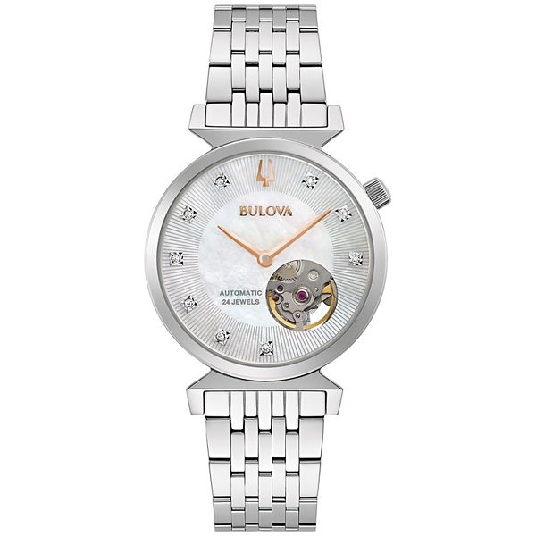 Women s Bulova Regatta Diamond Automatic Watch 96P222