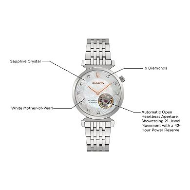 Women's Bulova Regatta Diamond Automatic Watch - 96P222