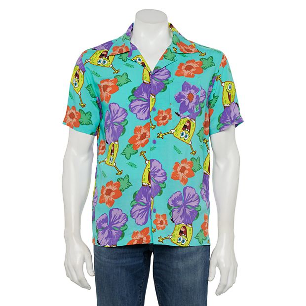 Spongebob Hawaiian Shirt Mens Spongebob Button Up Shirt Mens