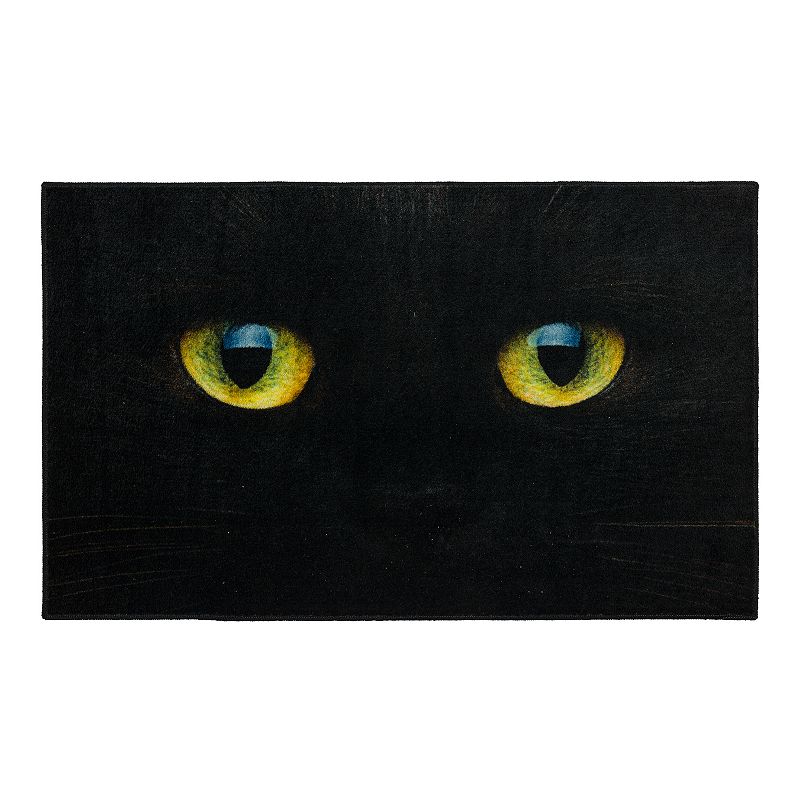 Mohawk Home Cat Face Rug, Black, 24X40