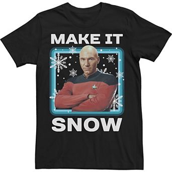 Men's Star Trek: The Next Generation Picard Make It Snow Portrait Tee