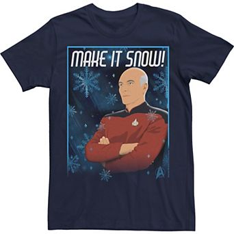 Men's Star Trek: The Next Generation Captain Picard Make It Snow Tee