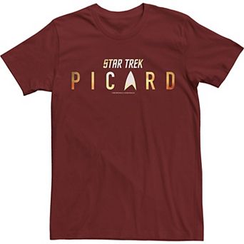 Men's Star Trek Picard Shimmering Gold Logo Tee