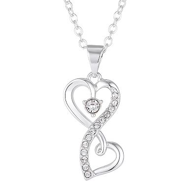 Brilliance Crystal Infinity Heart Pendant Necklace