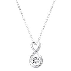Brilliance Crystal Infinity Heart Necklace