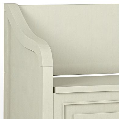Simpli Home Connaught Hinged Rustic Storage Bench