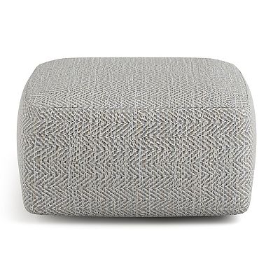 Simpli Home Nate Square Pouf