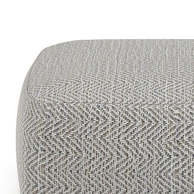 Simpli Home Nate Square Pouf