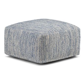 Simpli Home Nate Square Pouf
