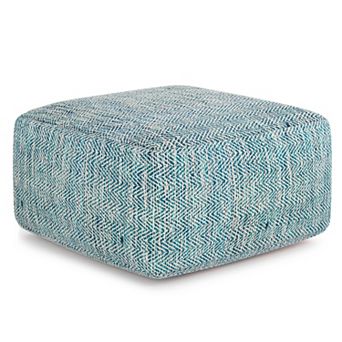 Simpli Home Nate Square Pouf