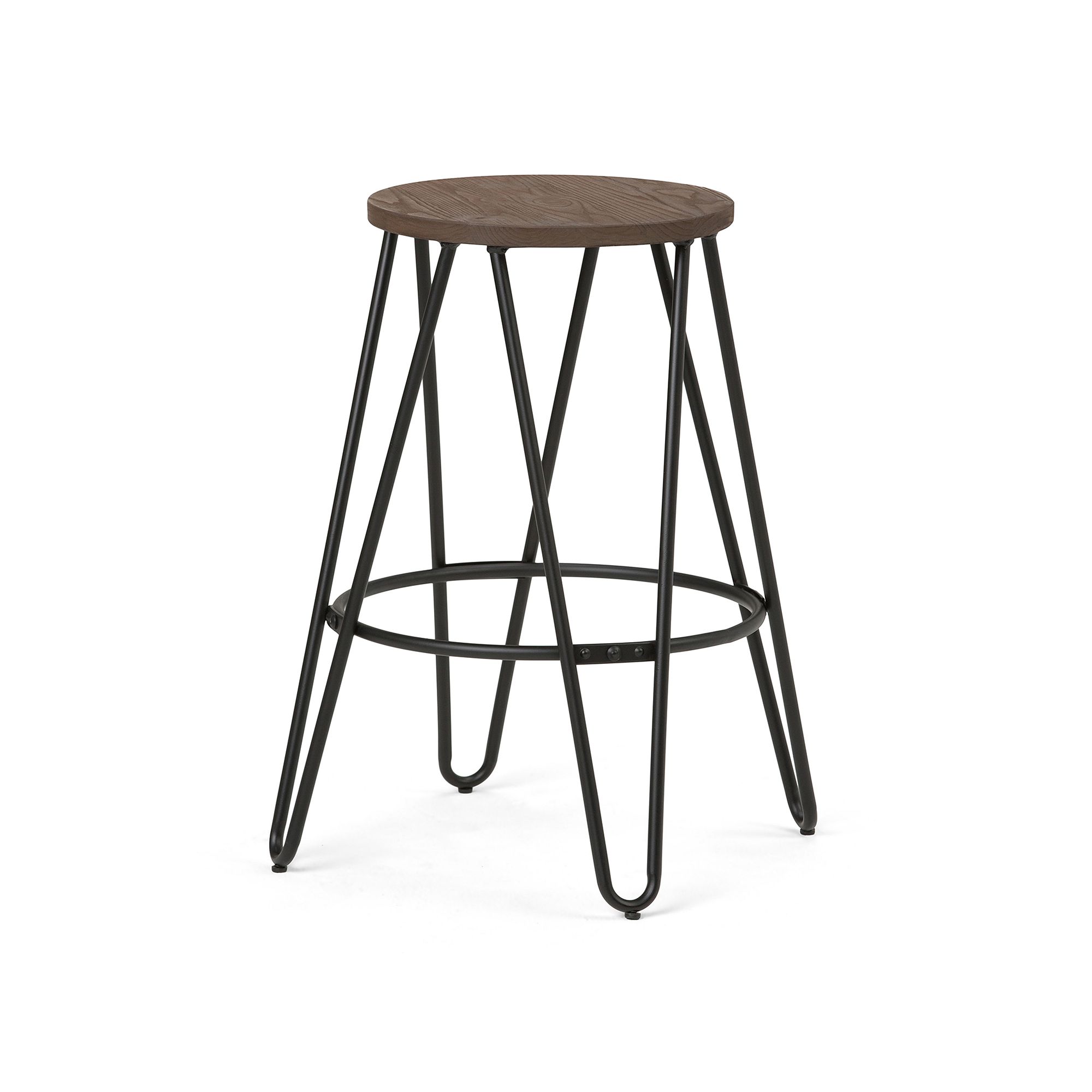 Simpli Home Simeon Counter Stool, Brown