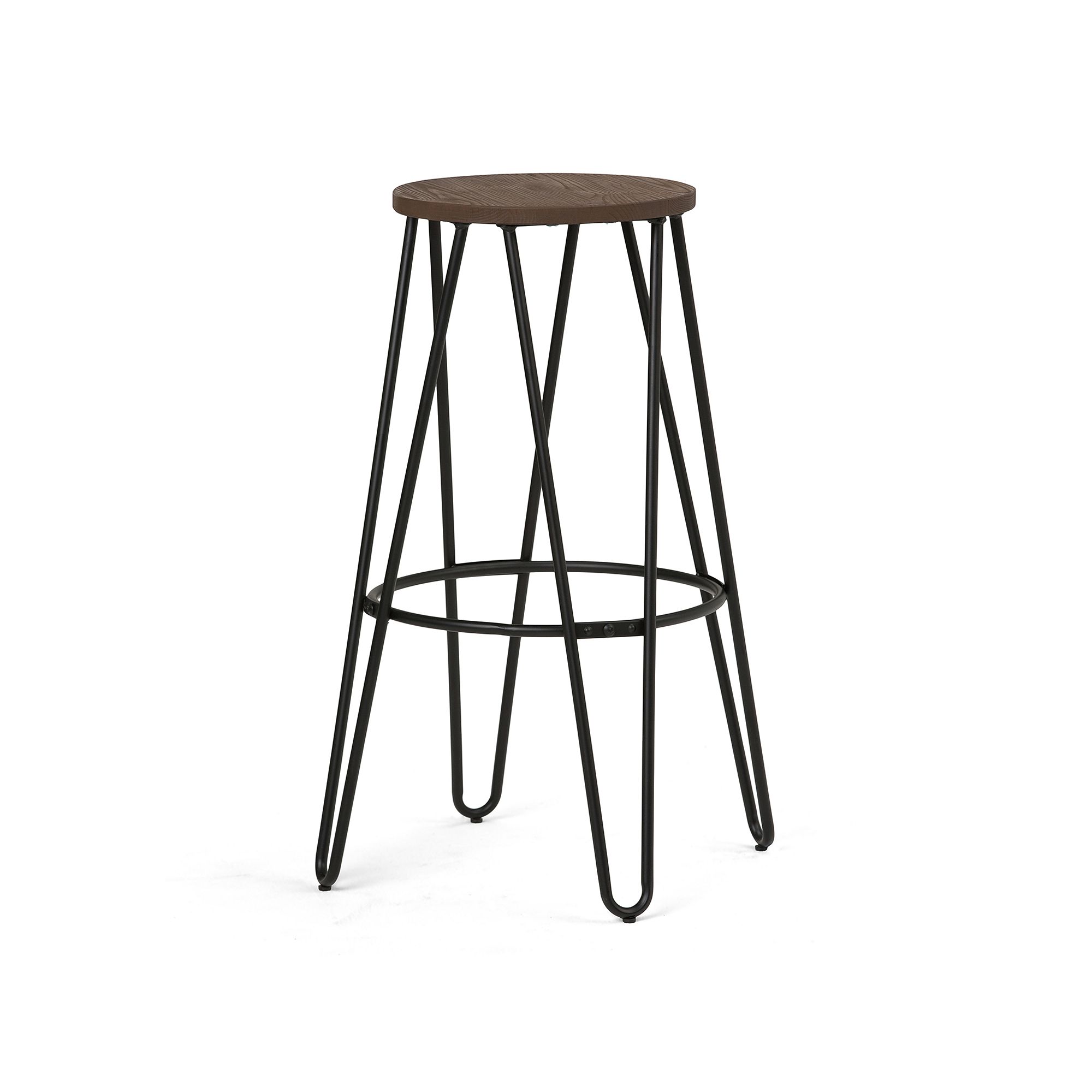 Simpli Home Simeon Bar Stool, Brown