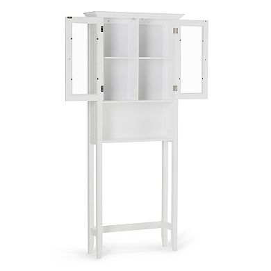 Simpli Home Acadian Over the Toilet Storage Cabinet