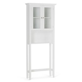 Simpli Home Acadian Over the Toilet Storage Cabinet
