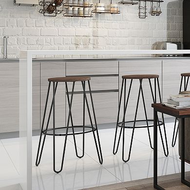 Simpli Home Simeon Counter Stool 2-piece Set