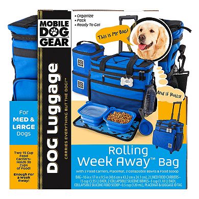 Mobile Dog Gear Rolling Week Away Bag
