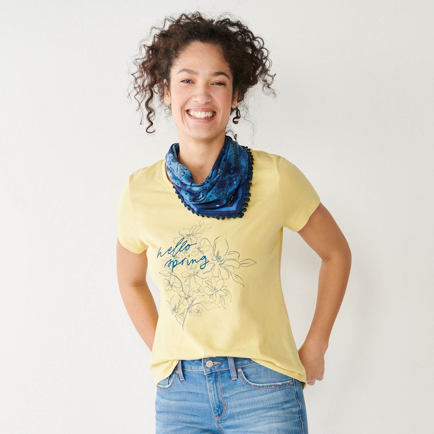 kohls yellow blouse