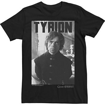 Men's Game Of Thrones Tyrion Grey Scale Portrait Tee