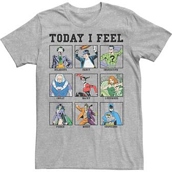 Men's DC Comics Batman Villains Today I Feel Emotional Box Up Tee