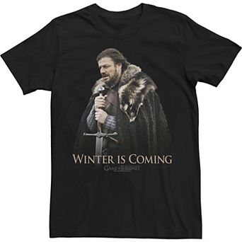 Men's Game Of Thrones Ned Stark Winter Is Coming Portrait Tee