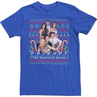 Men's Friends Christmas Ugly Sweater Style Group Shot Tee