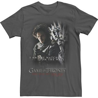 Men's Game Of Thrones Jon Snow I Am The Watcher On The Wall Tee
