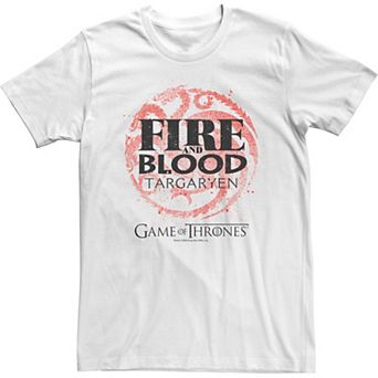 Men's Game Of Thrones Targaryen Fire And Blood Paint Splatter Tee