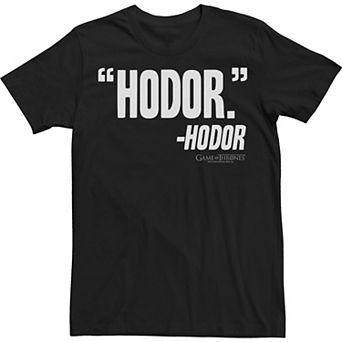 Men's Game Of Thrones Hodor Quote Tee