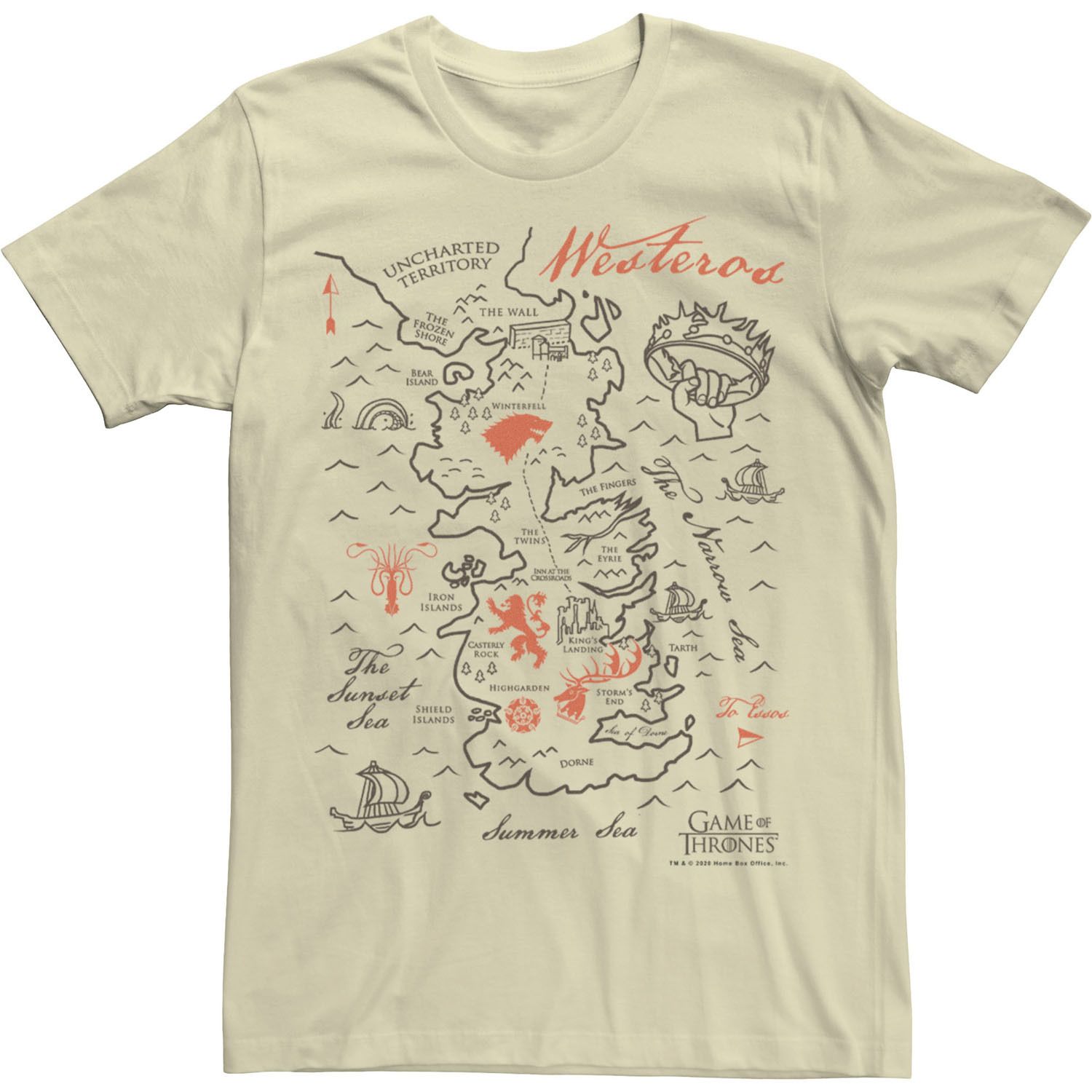Game Of Thrones Men's 'Cities Ground' T-Shirt | House Of The Dragon Graphic Tee - View #2
