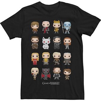 Men's Game Of Thrones Group Shot Pop Art Figures Tee